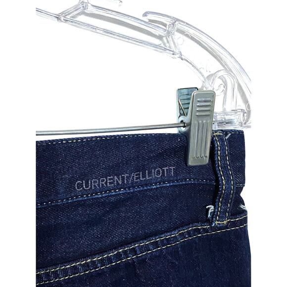 Current Elliott Straight Leg High Rise Dark Wash Jeans Womens 29 Classic Casual - Picture 5 of 8